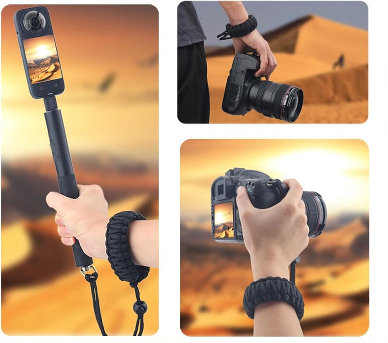 Rigdance Paracord Camera Wrist Strap Lanyard with Screw for Insta 360 X3, Ace Pro, DSLR Cameras, Selfie Sticks - Image 2